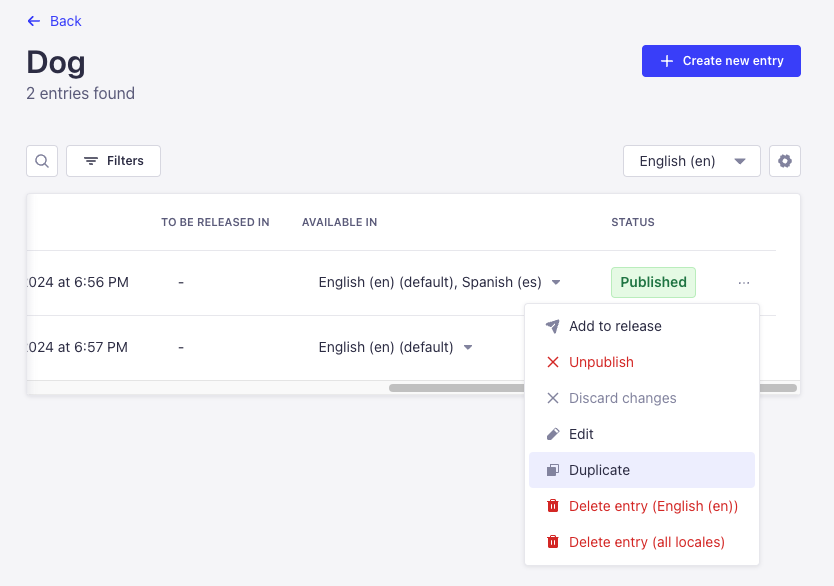 Table-row in the List View